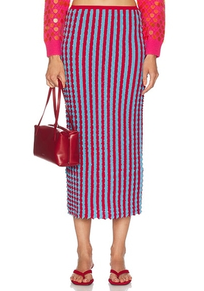 Zankov Capucine Skirt in Hortensia & Cherry Multi - Red. Size XS (also in ).