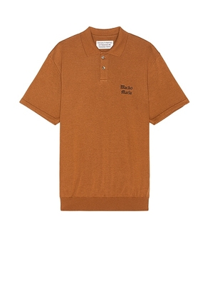 WACKO MARIA Knit Polo Shirt Type-1 in Brown - Brown. Size L (also in ).