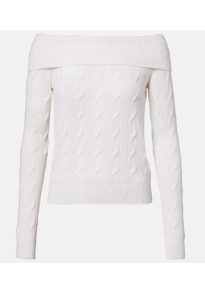 Ralph Lauren Collection Cable-knit off-shoulder cashmere sweater