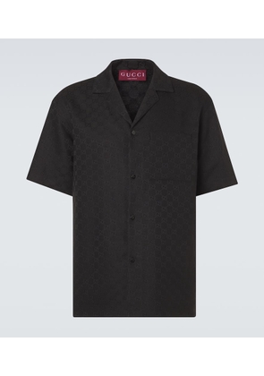 Gucci GG Canvas linen-blend bowling shirt