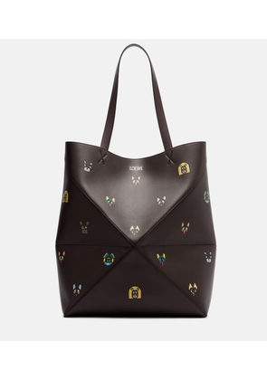 Loewe x Louis Wain Puzzle Fold Cats leather tote bag
