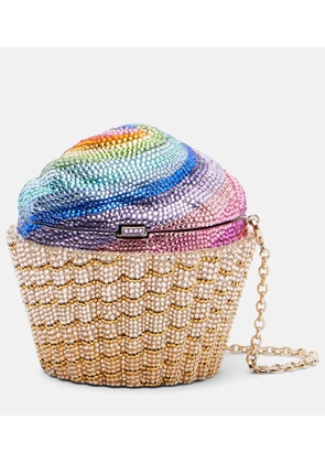 Judith Leiber Couture Rainbow Cupcake crystal-embellished clutch