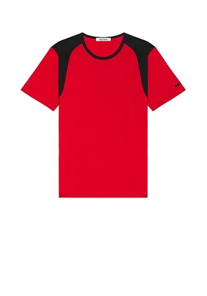 Wales Bonner Dub T Shirt in Black & Red - Red. Size S (also in ).