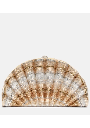 Judith Leiber Couture Origami Fan crystal-embellished clutch