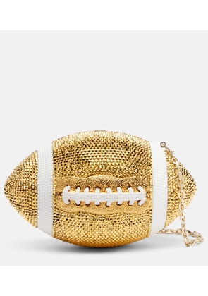 Judith Leiber Couture Football crystal-embellished clutch