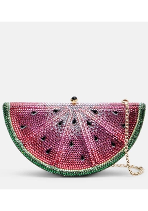 Judith Leiber Couture Watermelon Slice crystal-embellished clutch