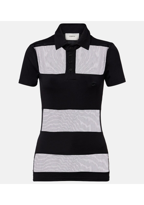 Coperni Paneled cotton-blend crop top