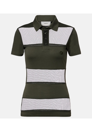 Coperni Paneled cotton-blend crop top