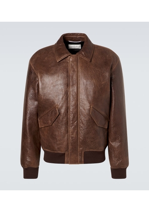 Saint Laurent Leather bomber jacket