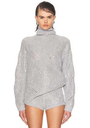 Retrofete Camden Sweater in Grey & Silver - Grey. Size L (also in M, S, XL, XS).