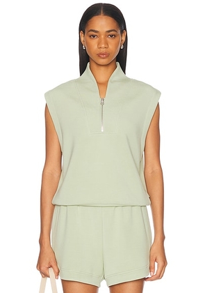 Varley Loretta Half Zip Vest in Snow Sage - Sage. Size M (also in S).