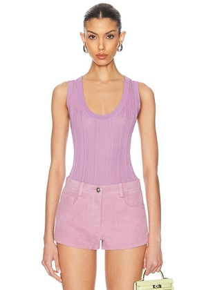 VERSACE Knit Tank Top in Dusty Lavender - Lavender. Size 42 (also in ).
