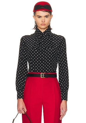 Valentino Plusdepois Pois Medio Shirt in Nero & Betulla - Black & White. Size 36 (also in 38, 40).