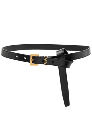 Saint Laurent Logo Leather Belt - Black - 80 (UK10/ M)