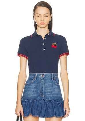 Valentino Polo Top in Indaco - Navy. Size L (also in M).
