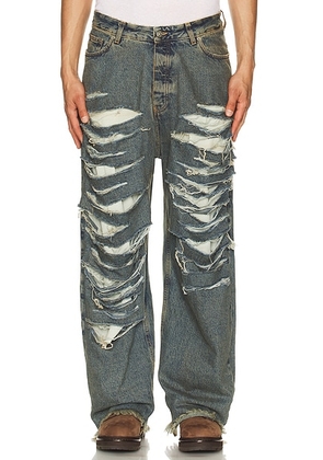 424 Big Daddy Denim Jeans in Blue & Brown Sugar - Blue. Size 46 (also in ).