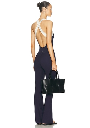 437 The Sculpt Onesie in Navy & Creme - Navy. Size XL (also in ).