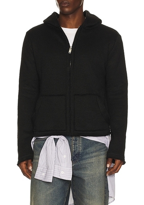 424 Baby Hoodie in Black - Black. Size L (also in S, M, XL/1X).