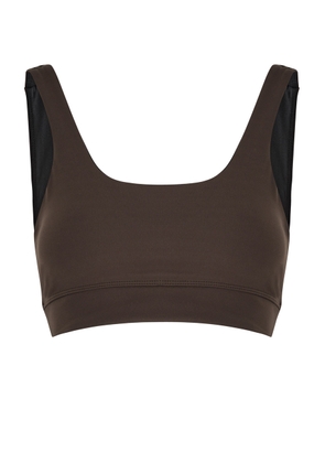 Varley Freesoft Cori Stretch-jersey bra top - Brown - S (UK8-10 / S)