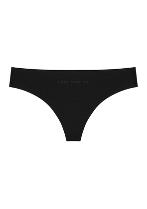 Love Stories T Lou Black Seamless Thong - XL