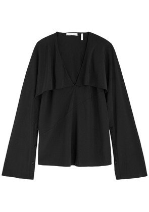 Helmut Lang Silk Crepe de Chine Blouse - Black - S (UK8-10 / S)