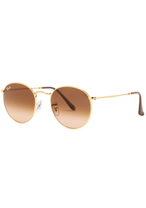 Ray-ban - Copper Round-frame Sunglasses, Gold, Metal, Fashion Sunglasses, 100% UV Protection
