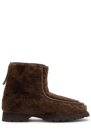 Hereu Armenta Shearling Ankle Boots - Brown - 36 (IT36/ UK3)