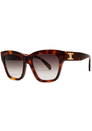 Celine - Oversized Square-frame Sunglasses Graduated Lenses, Designer Plaque at Temples, 100% UV Protection - Brown Other