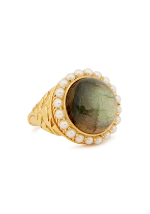 Missoma X Harris Reed Labradorite 18kt Gold-plated Ring - N
