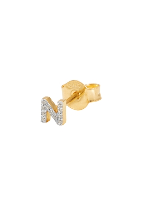 Missoma N Initial 18kt Gold-plated Single Stud Earring - One Size