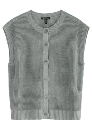 Eileen Fisher Ribbed Linen-blend Vest - Light Grey - L (UK 18-20 / XL)