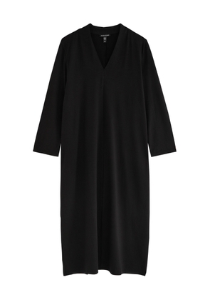 Eileen Fisher Stretch-jersey Midi Dress - Black - XS (UK 6-8 / XS)