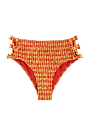 Damson Madder Jezebel Printed Bikini Briefs - Orange - 10 (UK10 / S)