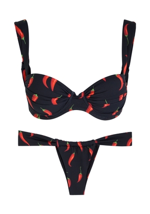 Bondi Born Mckenna Designer Contrast Black & White Swimsuit, S - L (UK14 / L)