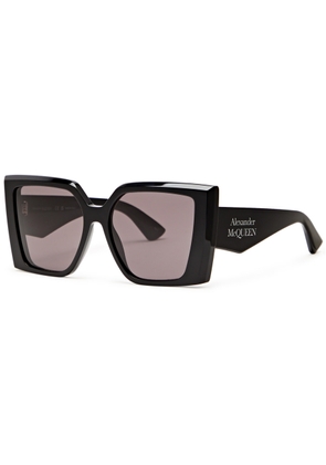 Alexander Mcqueen Oversized Square-frame Sunglasses - Black - One Size