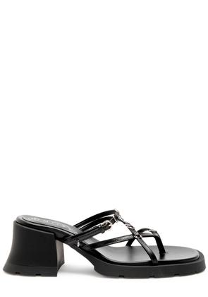 Miista Jaslene 65 Leather Mules - Black - 36 (IT36/ UK3)