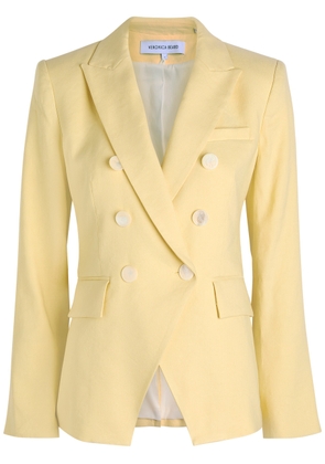Veronica Beard Miller Dickey Linen-blend Blazer - Yellow - 10 (UK14 / L)