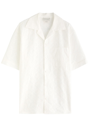 DRÔLE DE Monsieur La Chemise Brodée Embroidered Cotton Shirt - White - M