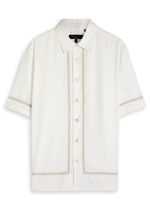 Rag & Bone Dalton Embroidered Woven Shirt - Ecru - L