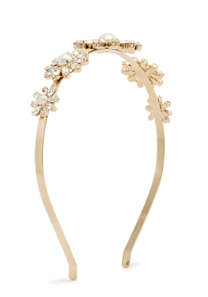 Rosantica Profumo Crystal-embellished Headband - Gold - One Size