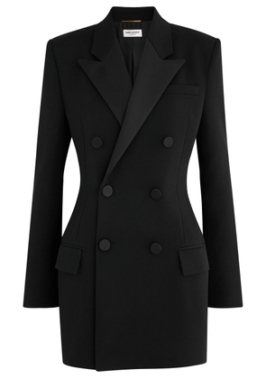 Saint Laurent Double-breasted Wool Blazer - Black - 38 (UK10 / S)