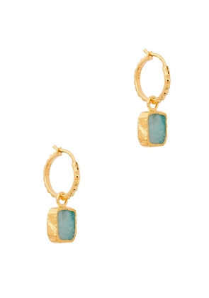 Missoma Amazonite 18kt Gold Vermeil Hoop Earrings - Green - One Size