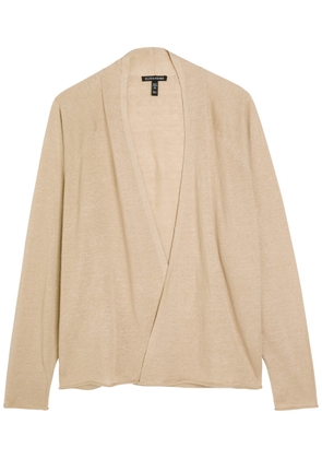 Eileen Fisher Fine-knit Linen-blend Cardigan - Natural - S (UK 10-12 / M)