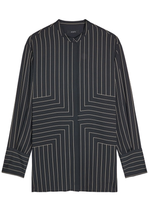 Joseph Athena Striped Silk-blend Blouse - Black - 36 (UK8 / S)