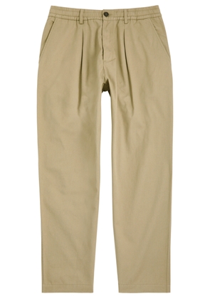 Universal Works Pleated Cotton-twill Trousers - Beige - 36 (W36 / XL)