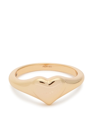 Astrid & Miyu Heart 18kt Gold-plated Ring - N (UK N / US 6.75)