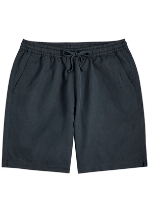 Universal Works Simple Linen-blend Shorts - Navy - 38 (W38 / Xxl)