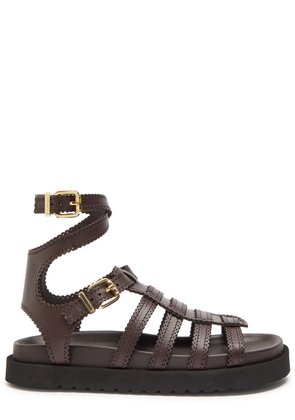 Zimmermann Goldie Gladiator Leather Sandals - Brown - 40 (IT40 / UK7)