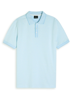 PS Paul Smith Houndstooth-print Polo Shirt - Light Blue - L