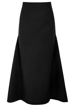 Huishan Zhang Vicky Tailored Wool Midi Skirt - Black - 10 (UK10 / S)